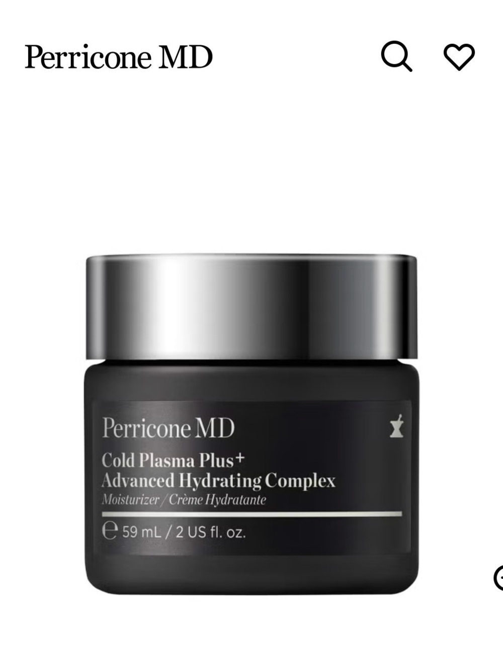 Perricone MD Cold Plasma Plus+ Advanced Hydrating Complex - Black and Silver
